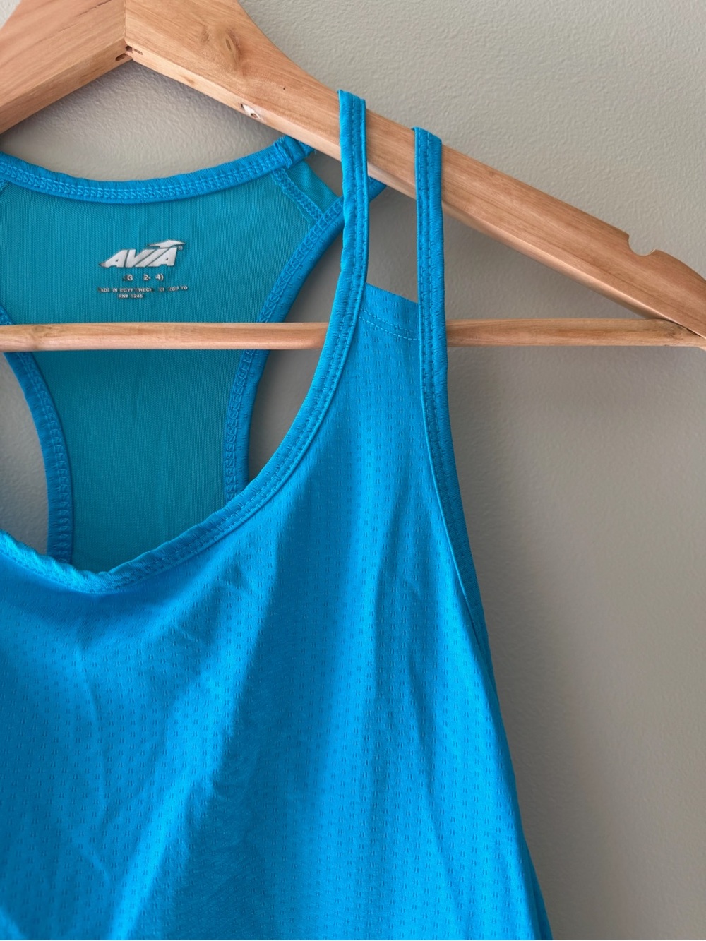 Avia Turquoise Blue Double-Strap Athletic Tank Top - Picture 3 of 4